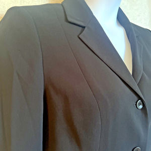 Collectibles Petite Sophisticate Blazer Womens 12 Long Jacket Black Vintage